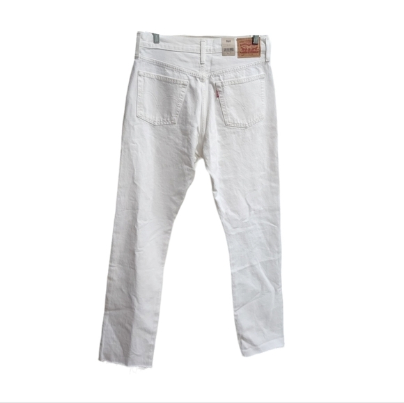 LEVI'S 501 Distressed White Jeans 29x30  nwt - Picture 2 of 5